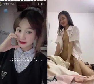 Clip x** Tú Uyên dễ thương từng quên mặc áo đồng phục